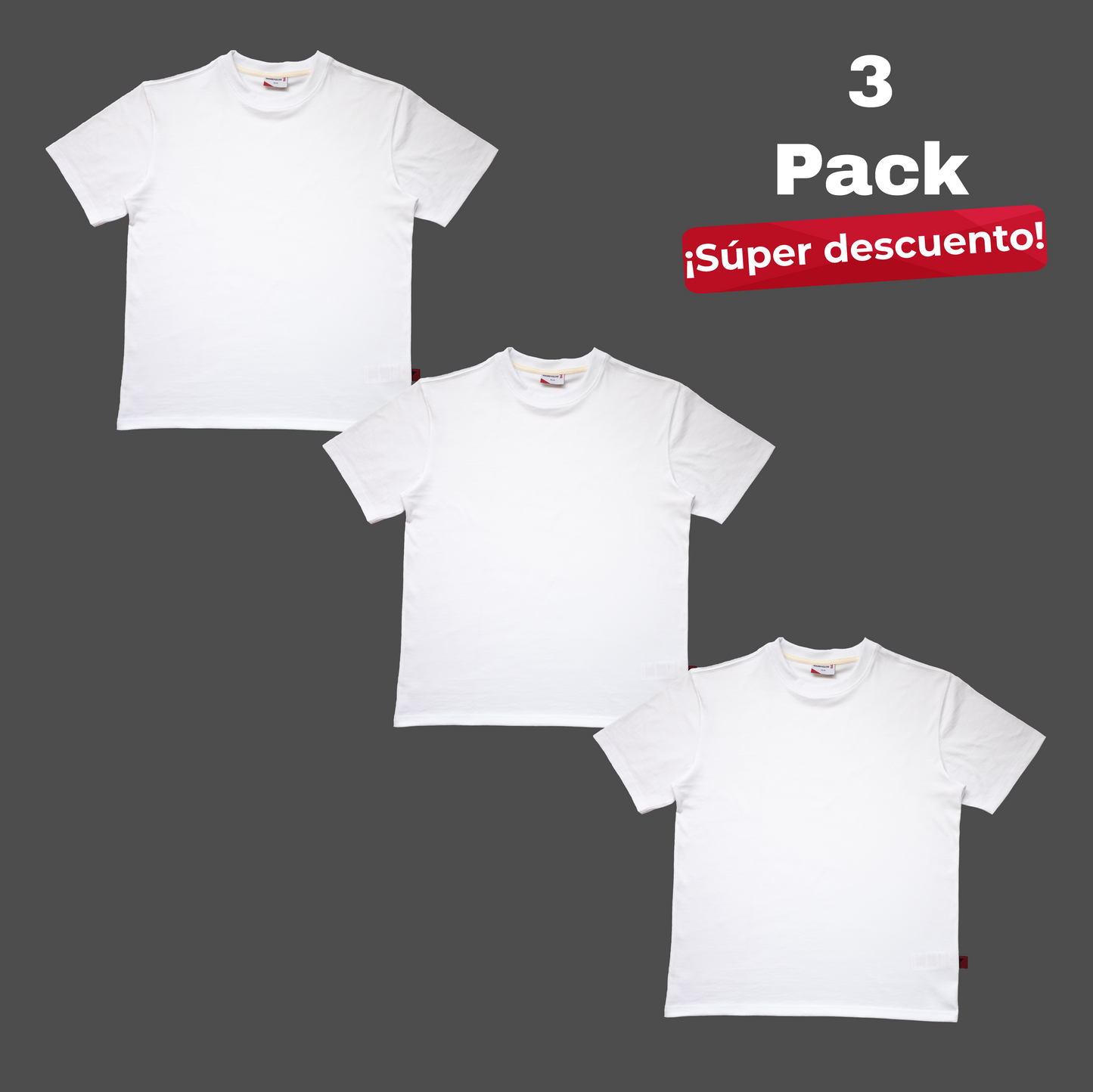 Bundle All White 3 Pack Playera